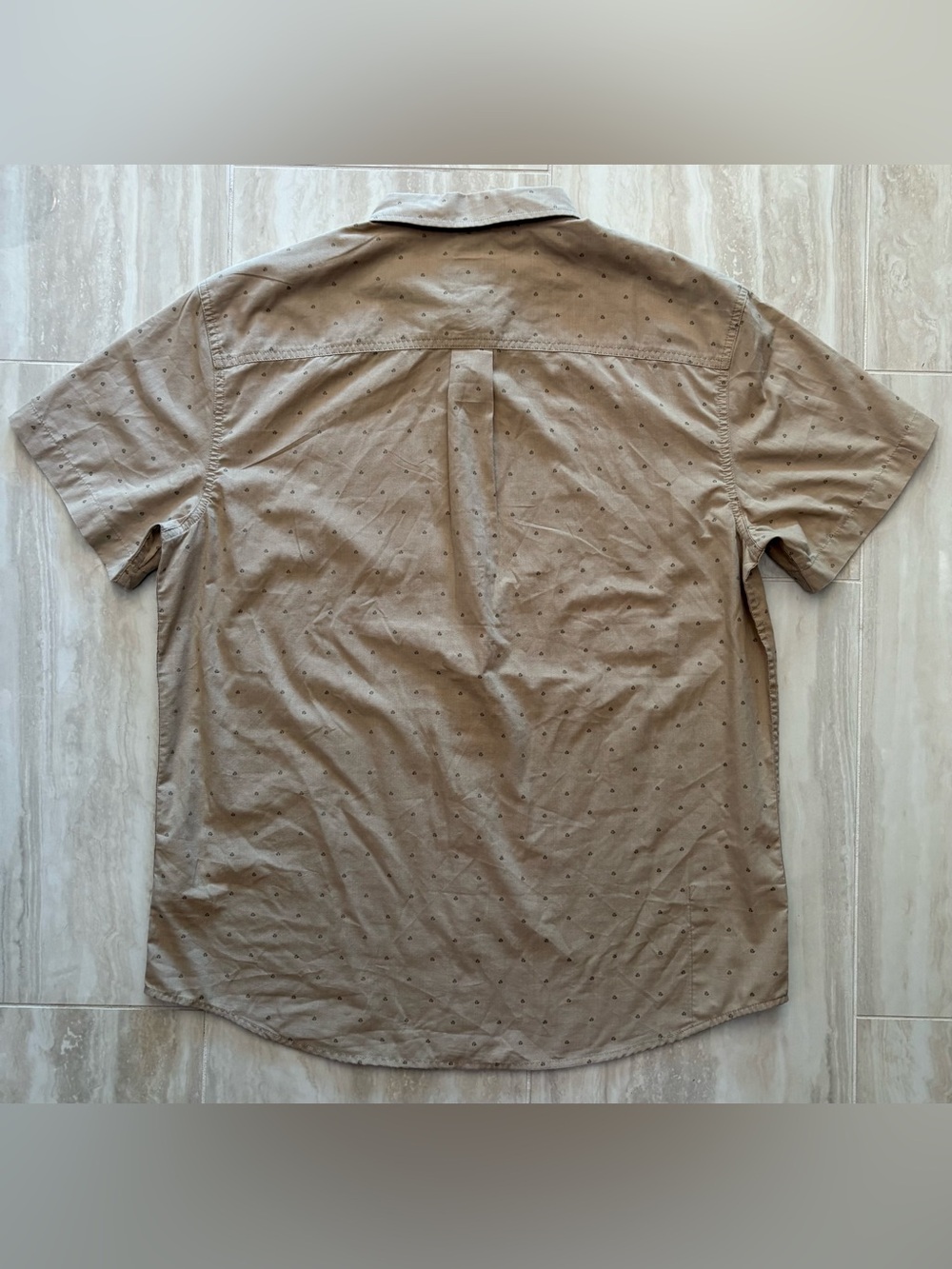 Prana Men’s Tinline Sandbar Agave Tan Organic Cotton Button-Down Shirt - Picture 5 of 5